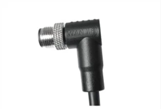 M12 uros, kulmikas, suojaamaton A-koodaus 12PIN PVC-kaapeli 2,0 M M12*1,0